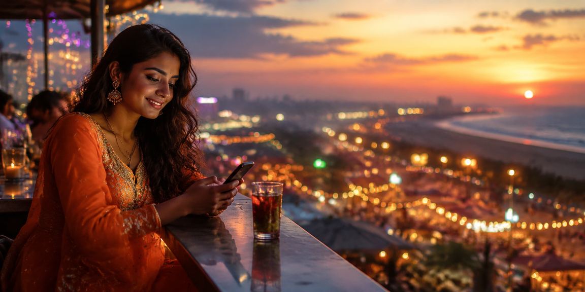 Indian player using mobile phone for betting and payments